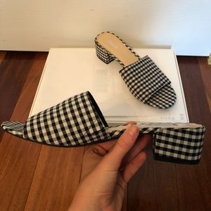 Bar lll gingham mules